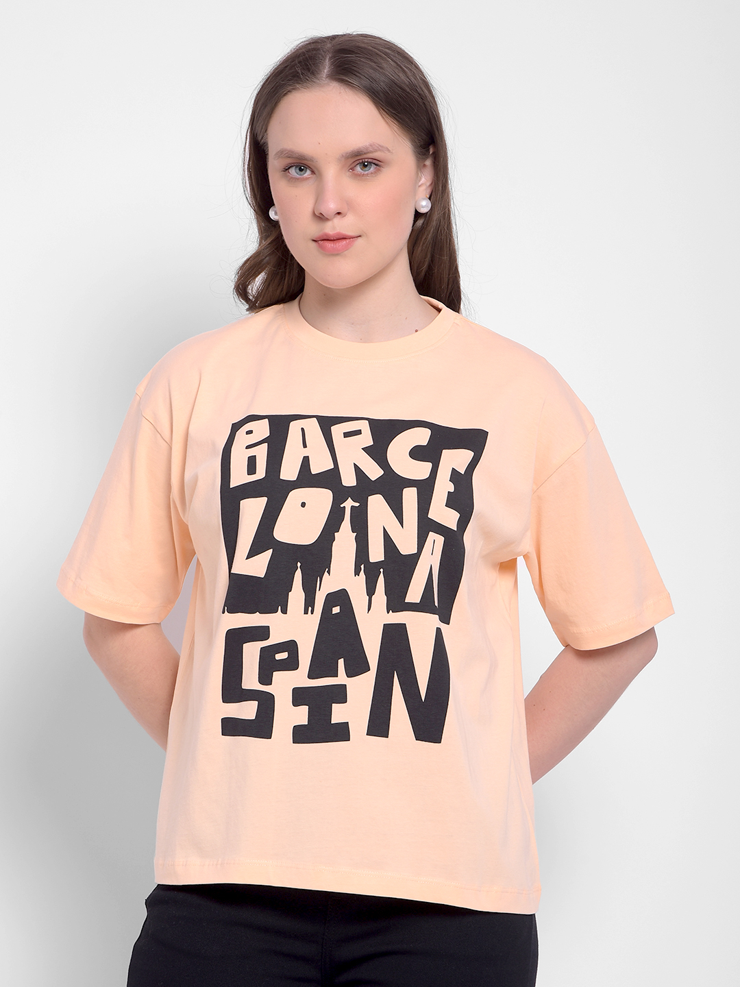 Numero Uno Women Typography Orange T-Shirt